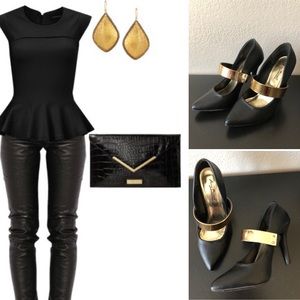 Black and Gold pump✨